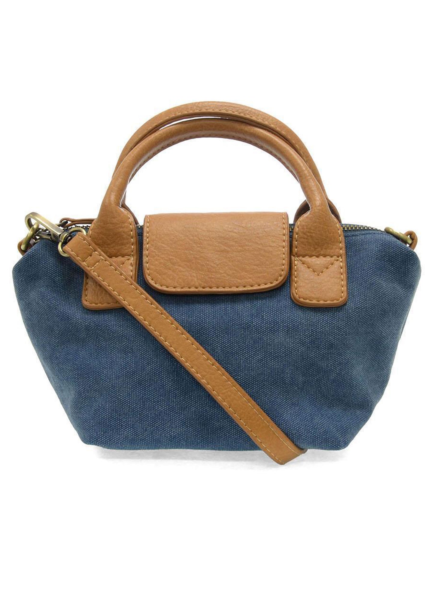 Joy Accessories Denim Blue Mini Canvas Tote available at The Good Life Boutique
