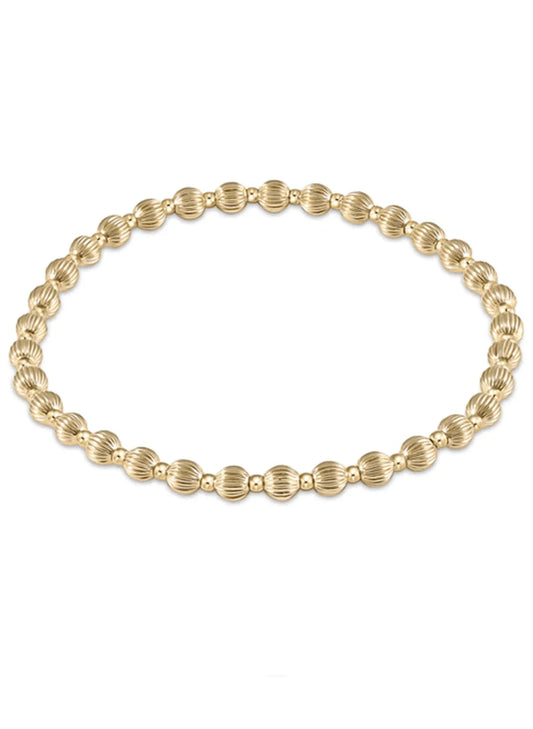 enewton design Dignity Grateful Pattern 4mm Bead Bracelet - Gold available at The Good Life Boutique