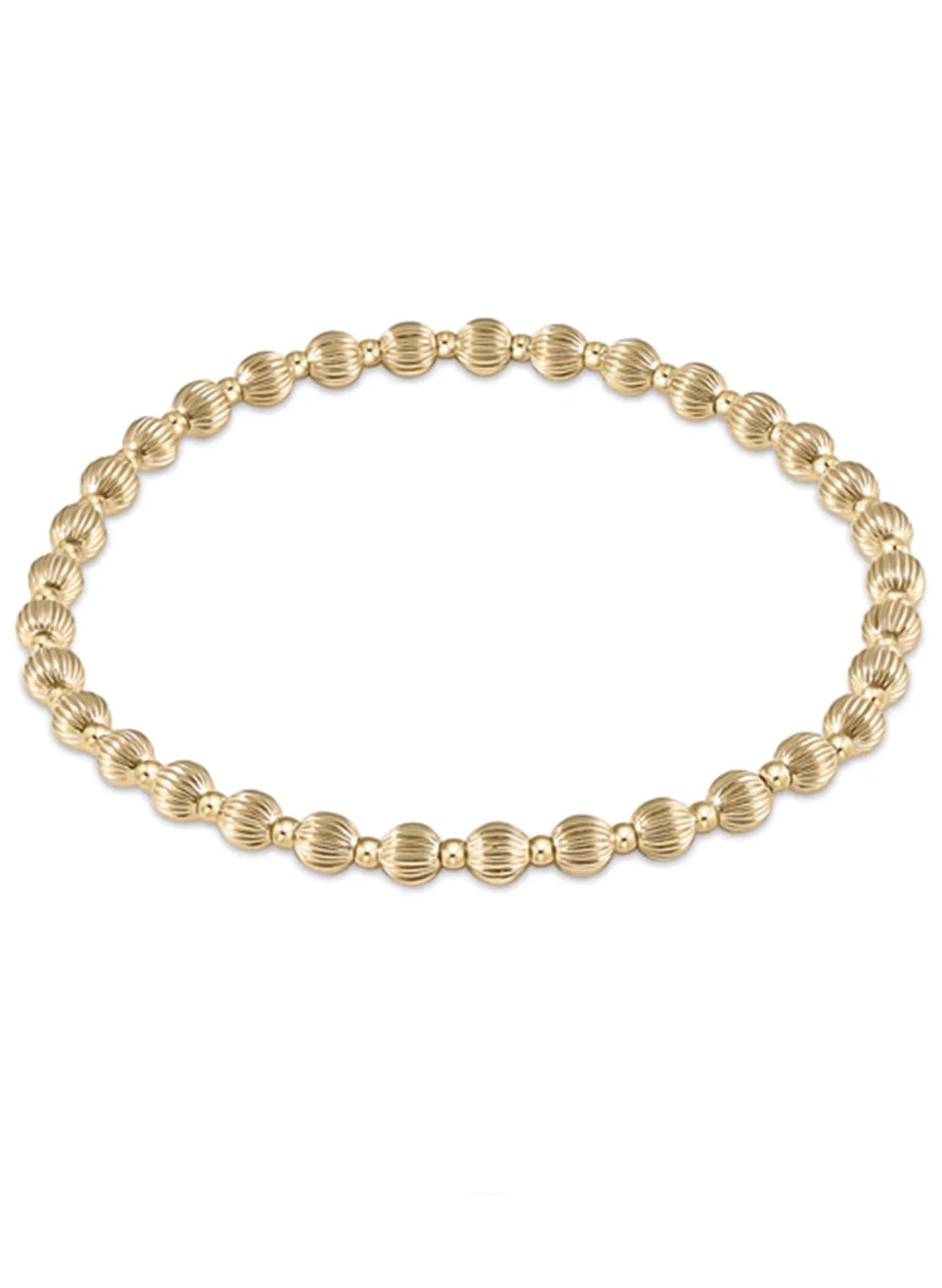 enewton design Dignity Grateful Pattern 4mm Bead Bracelet - Gold available at The Good Life Boutique