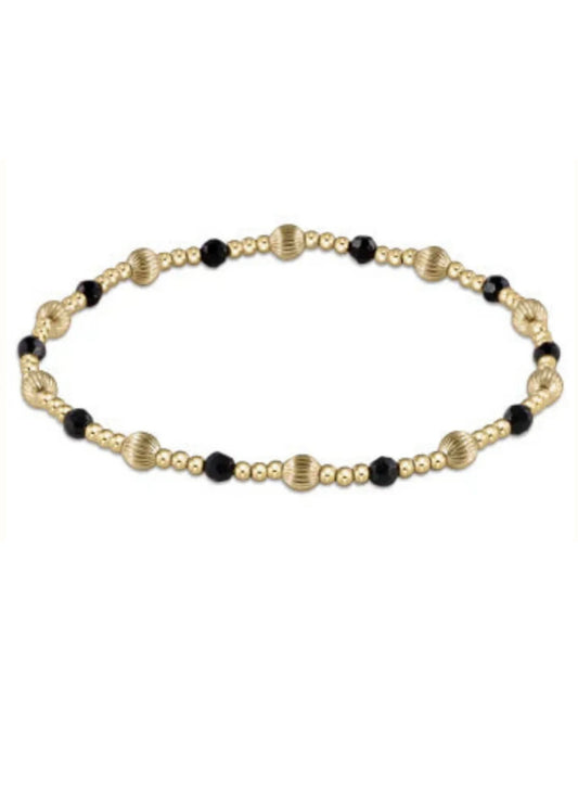 enewton design Dignity Sincerity Pattern 4mm Bead Bracelet - Faceted Onyx available at The Good Life Boutique