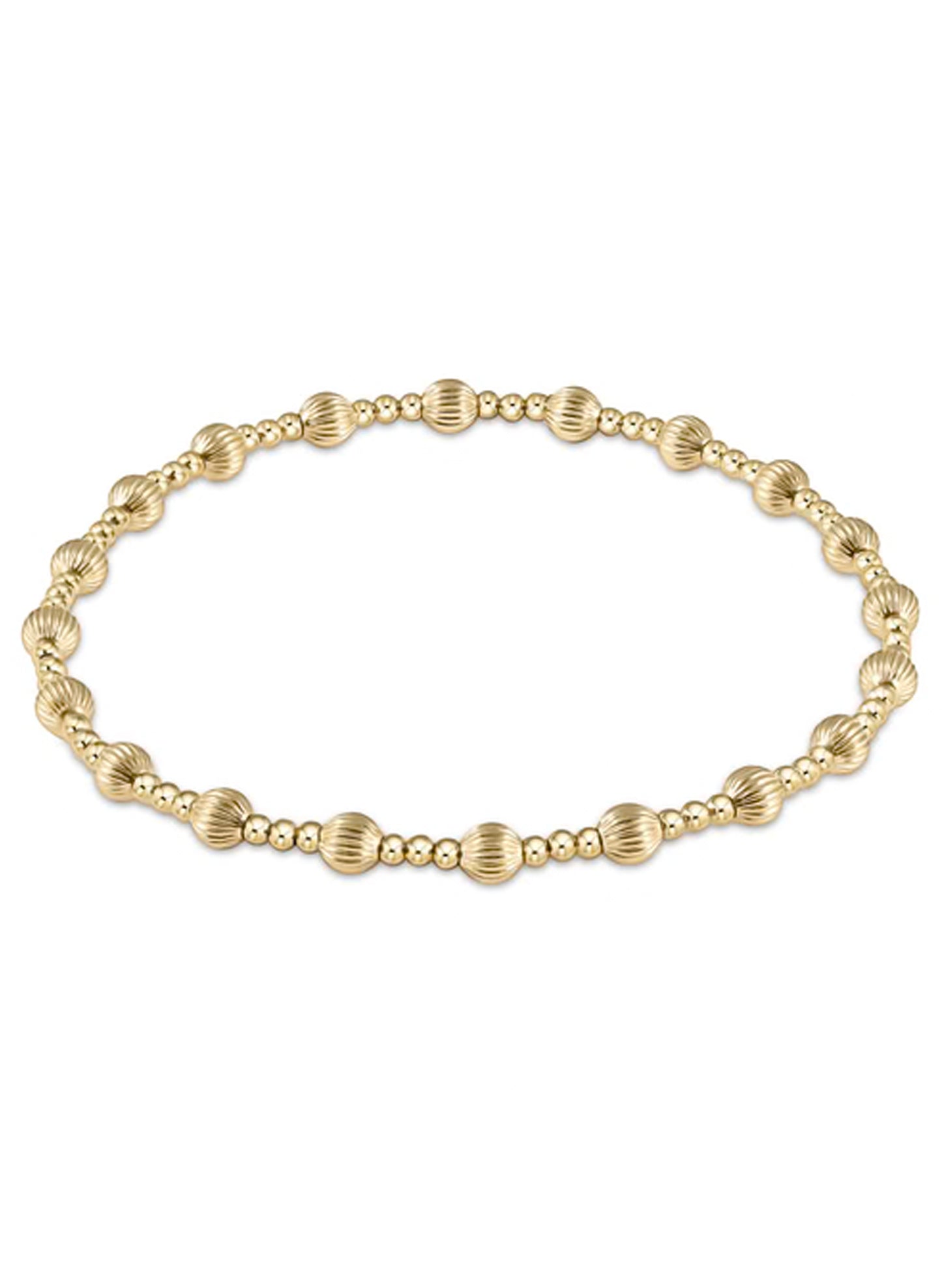 enewton design Dignity Sincerity Pattern 4mm Bead Bracelet - Gold available at The Good Life Boutique