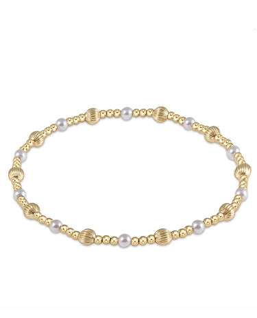 enewton design Dignity Sincerity Pattern 4mm Bead Bracelet - Pearl available at The Good Life Boutique