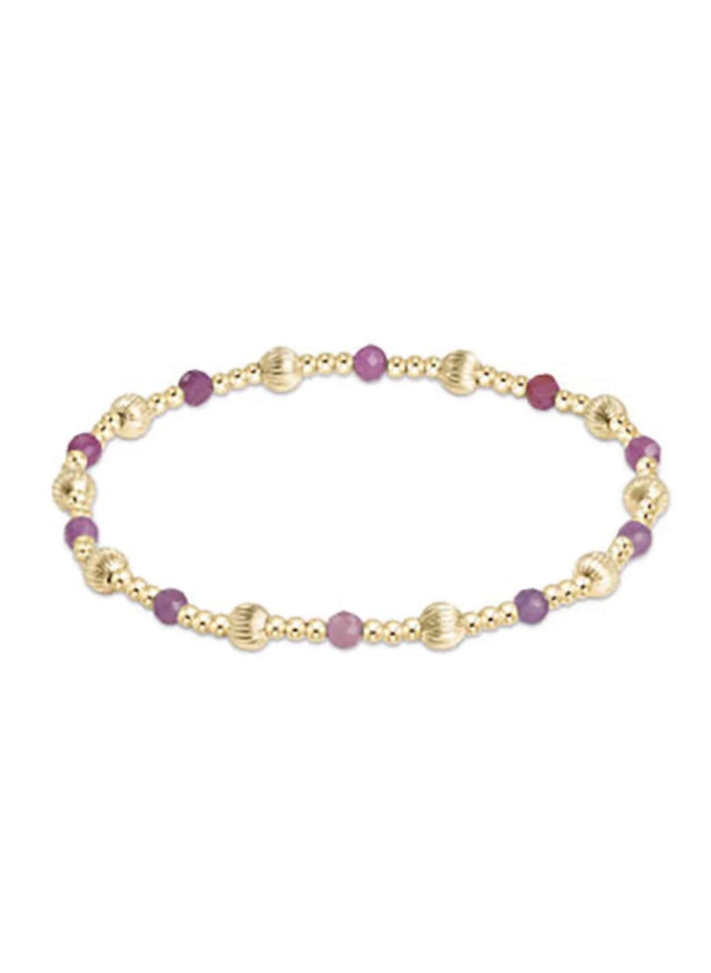 enewton design Dignity Sincerity Pattern 4mm Bead Bracelet - Ruby available at The Good Life Boutique