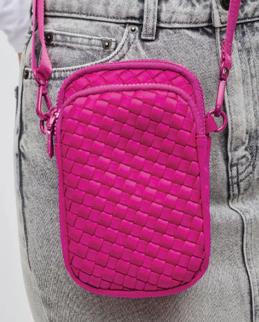 Sol & Selene Divide & Conquer - Woven Neoprene - Fuchsia available at The Good Life Boutique
