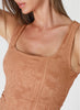 Double Lace Square Crop - One Size - Mocha