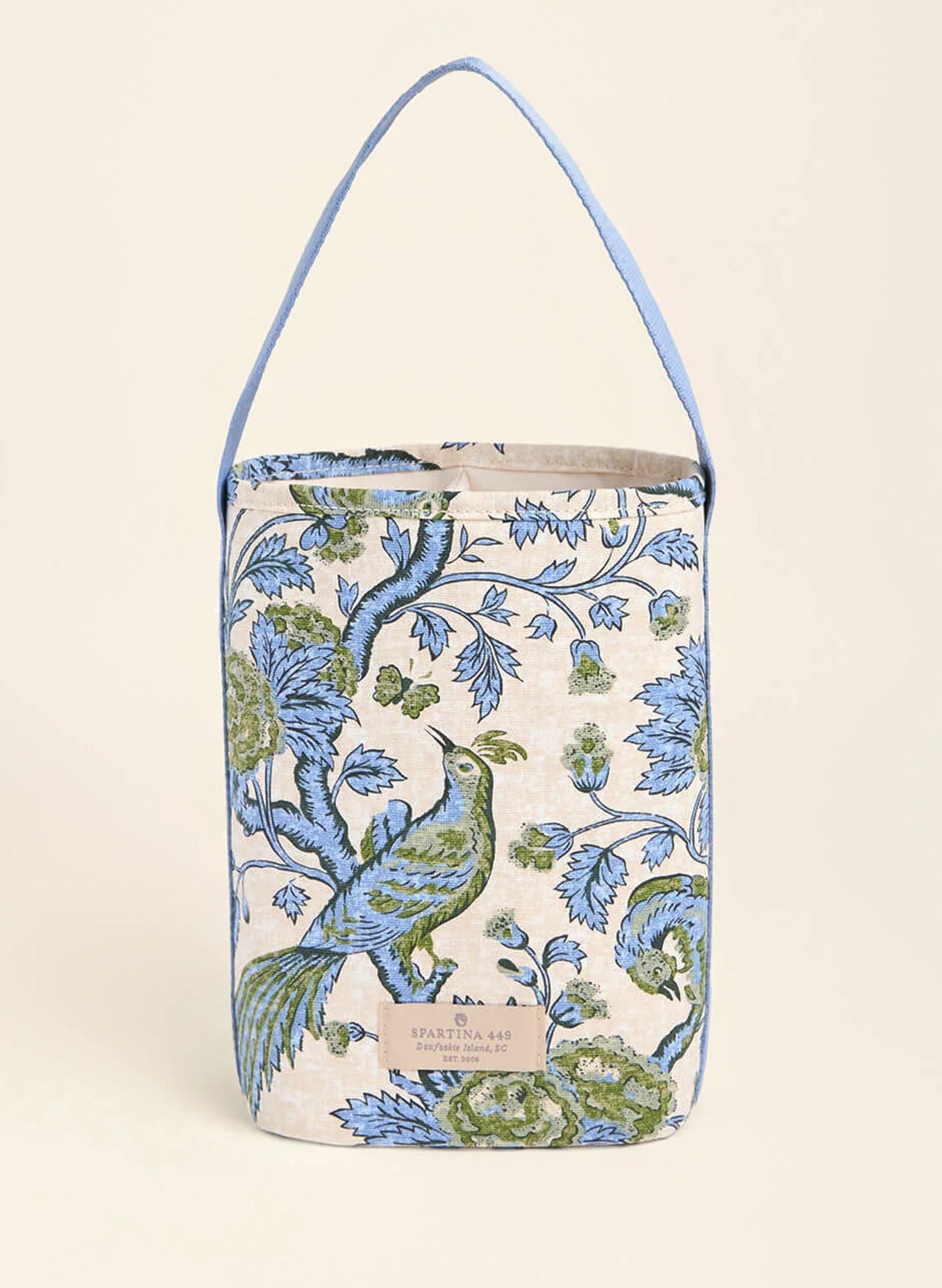 Double Wine Caddy Japonica Bird Green