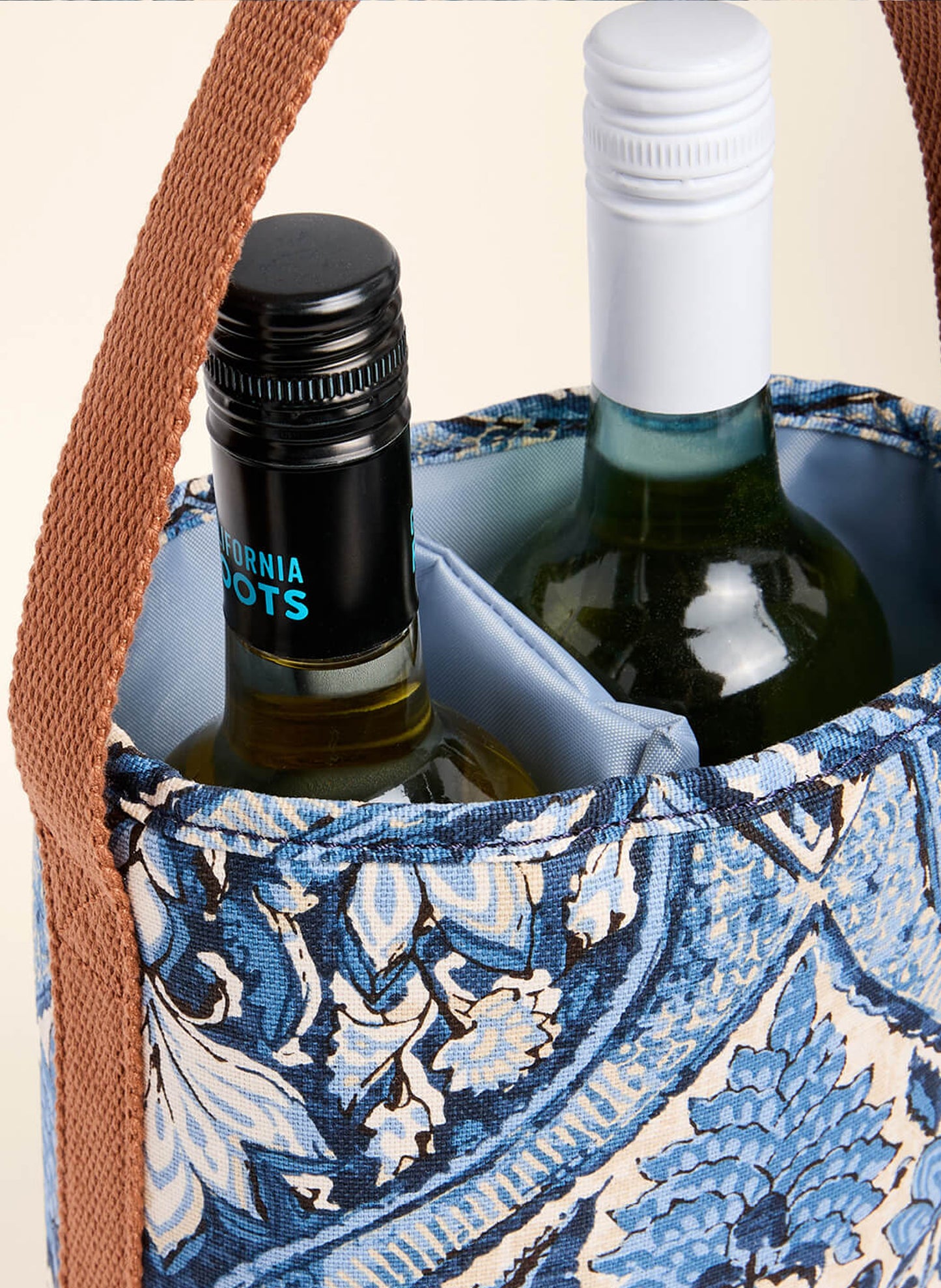 Double Wine Caddy Japonica Cartouche Blue