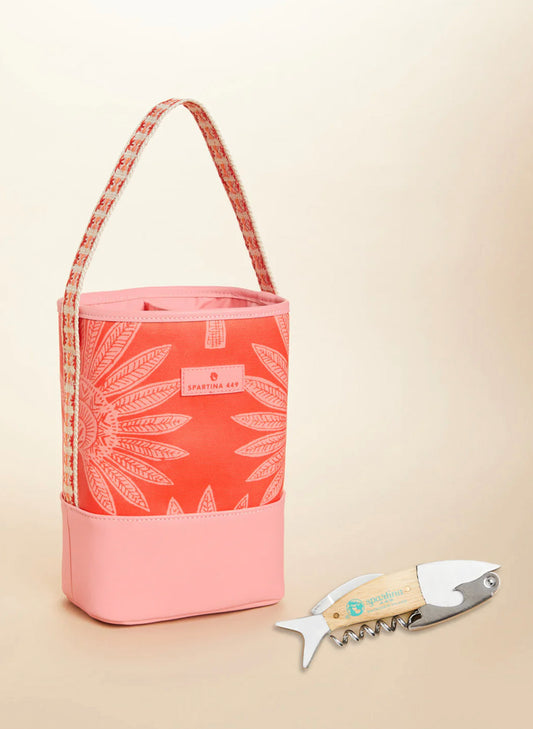 Spartina Double Wine Caddy Palmetto Frond available at The Good Life Boutique