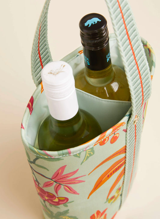 Spartina Double Wine Caddy Richmond Hill Sea Foam available at The Good Life Boutique