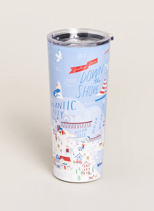 Down The Shore - Stainless Steel Drink Tumbler 22oz -