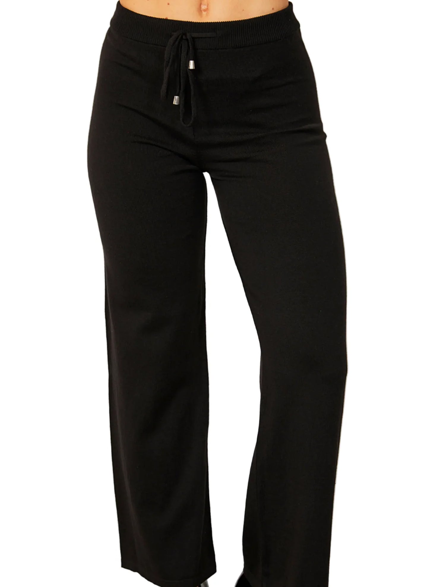French Kyss Drawstring Lounge Pant - Black available at The Good Life Boutique
