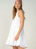 Elan Elan Dress Hi Neck Tiered - White available at The Good Life Boutique