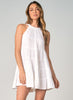 Elan Elan Dress Hi Neck Tiered - White available at The Good Life Boutique