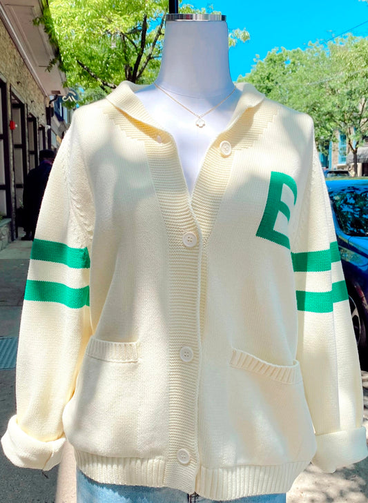 Serendipity Philadelphia Eagles Knit Sweater - Ivory White available at The Good Life Boutique