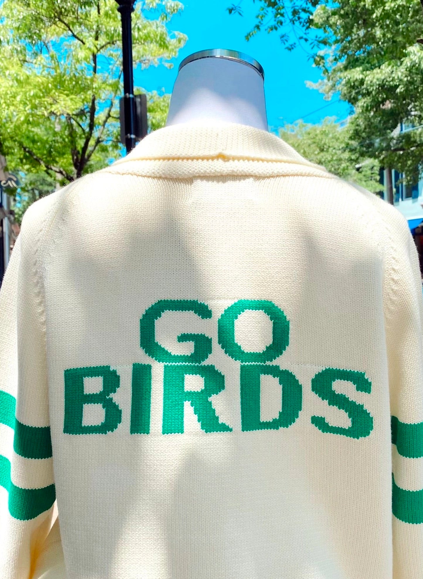 Serendipity Philadelphia Eagles Knit Sweater - Ivory White available at The Good Life Boutique