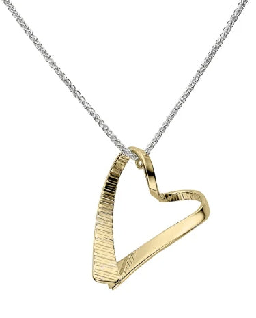 Ed Levin E.L. Designs (Formerly Ed Levin) - Cherish Pendant Sterling & 14K Gold 18" available at The Good Life Boutique