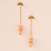 Scout Curated Wears Stone Meteor Thread/Jacket Earring - Sunstone/Gold available at The Good Life Boutique