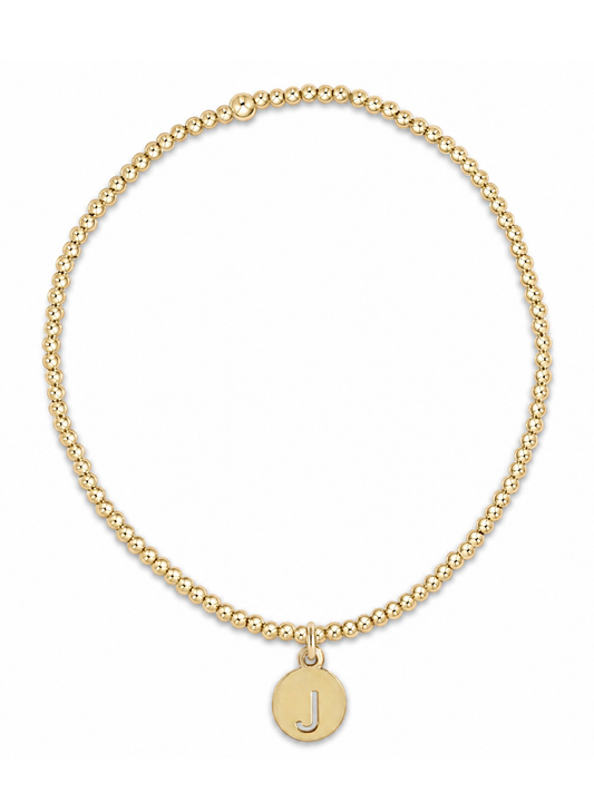 enewton design Enewton - Classic Gold 2mm Bracelet - Respect Small Gold Disc - J available at The Good Life Boutique