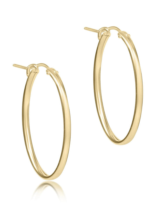 enewton design Enewton - Oval Gold 1" Hoop - Smooth available at The Good Life Boutique