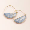 Scout Curated Wears Stone Prism Hoop - Blue Howlite/Gold-Harmony available at The Good Life Boutique