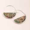 Scout Curated Wears Stone Prism Hoop - Aqua Terra/Silver- Peace available at The Good Life Boutique