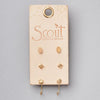 Scout Curated Wears Gabby Stud Trio - Gold (Sunstone) available at The Good Life Boutique