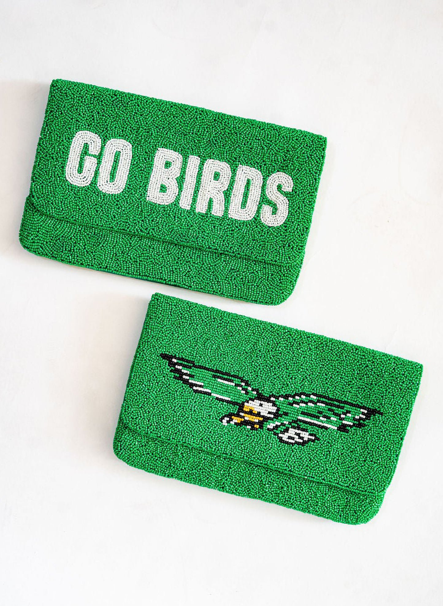 Eagles/Go Birds Beaded Clutch