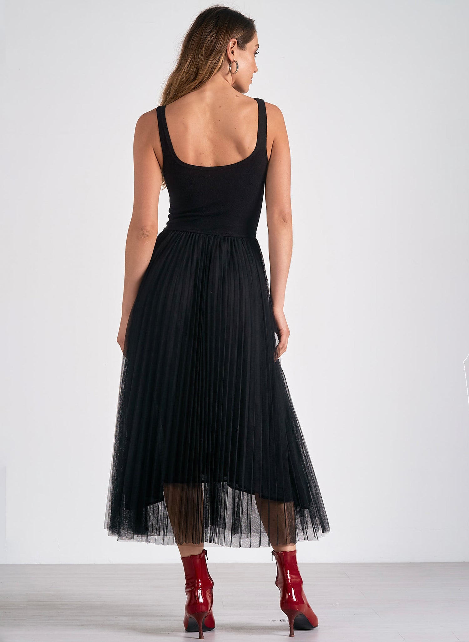 Elan - Maxi Tulle Skirt Dress - Black Elan - Maxi Tulle Skirt Dress - Black