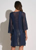 Elan Elan - 3/4 Sleeve Kimono - Navy available at The Good Life Boutique