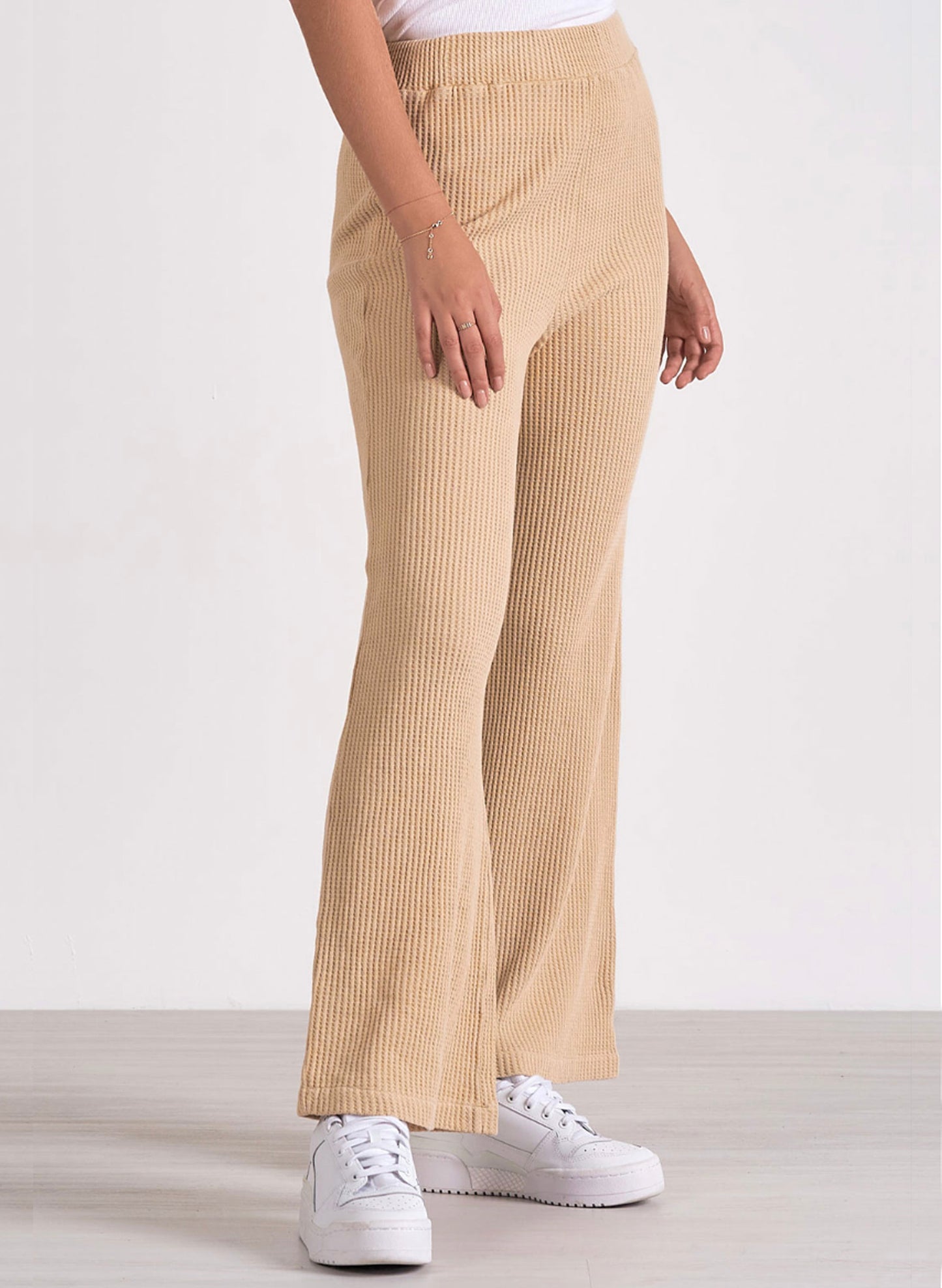 Elan Elan - 7 Pant Drawstring - Tan available at The Good Life Boutique