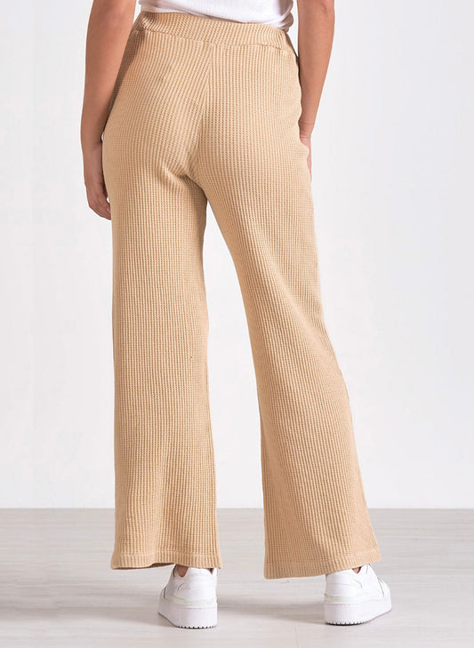 Elan Elan - 7 Pant Drawstring - Tan available at The Good Life Boutique