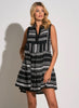 Elan Elan - A-Line Sleeveless Dress - Black/White available at The Good Life Boutique