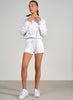 Elan Elan - Cropped Hoodie Long Sleeve Top - White available at The Good Life Boutique