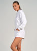 Elan Elan - Cropped Hoodie Long Sleeve Top - White available at The Good Life Boutique