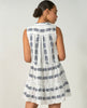 Elan Elan - Dress A Line Sleeveless - White/Blue Print available at The Good Life Boutique