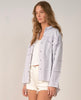 Elan Elan Distressed Rock & Roll Button Up Jacket - Grey available at The Good Life Boutique