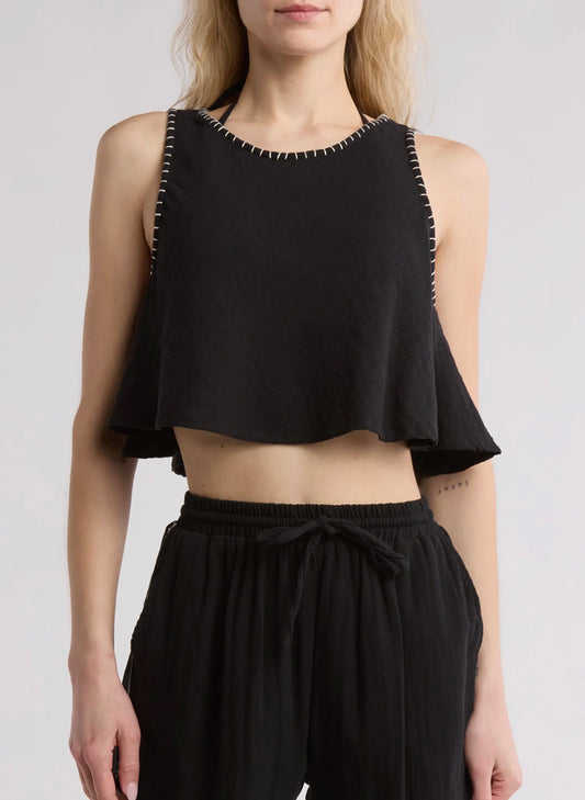 Elan Elan - Flowy Tank Top - Black available at The Good Life Boutique