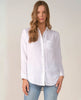 Elan Elan Long Sleeve Button Down Top - White available at The Good Life Boutique