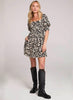 Saltwater Luxe Saltwater Luxe Elbow Sleeve Zahara Midi Dress - Black available at The Good Life Boutique