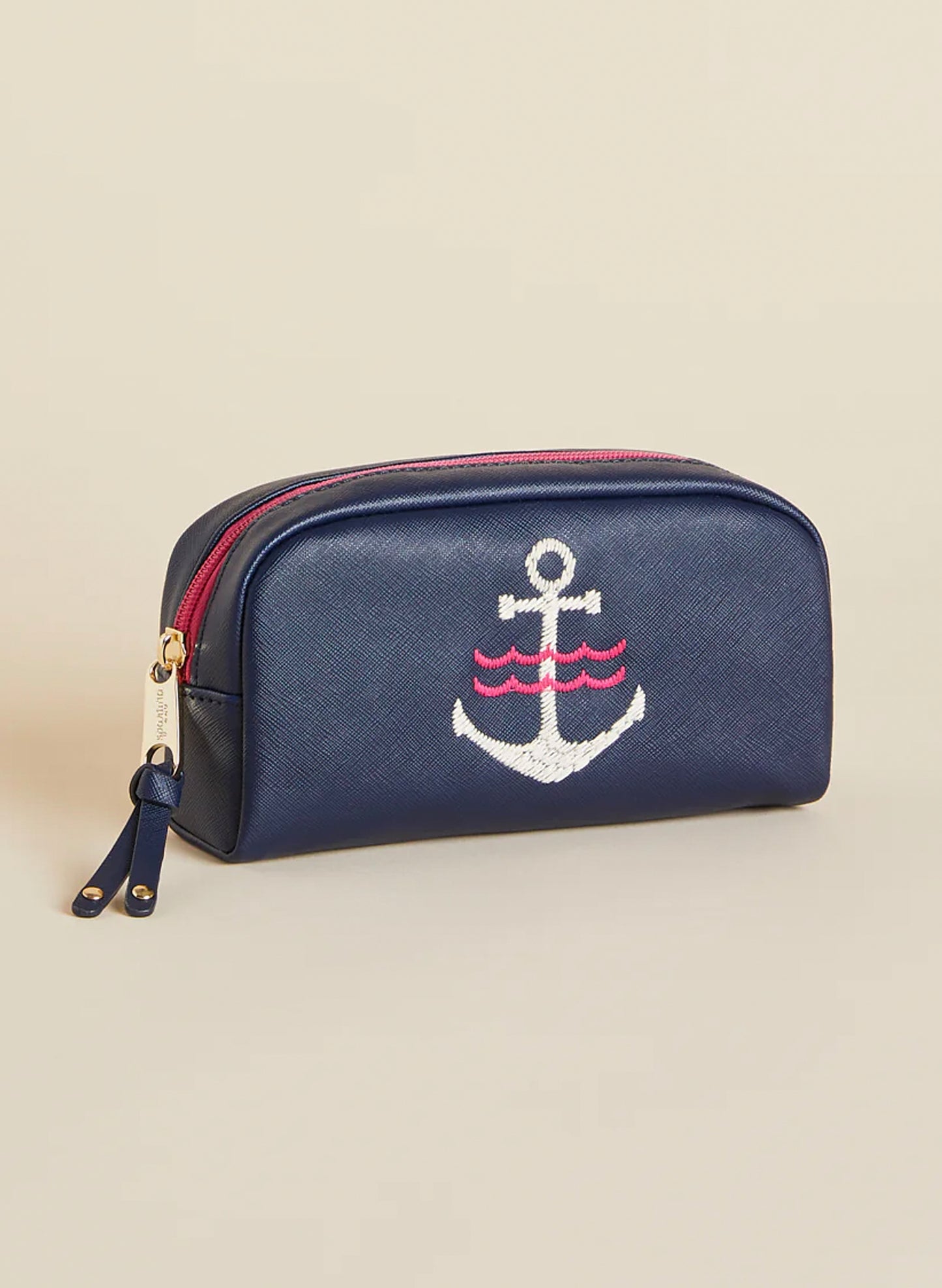 Spartina Embroidered Travel Case Anchor Navy
