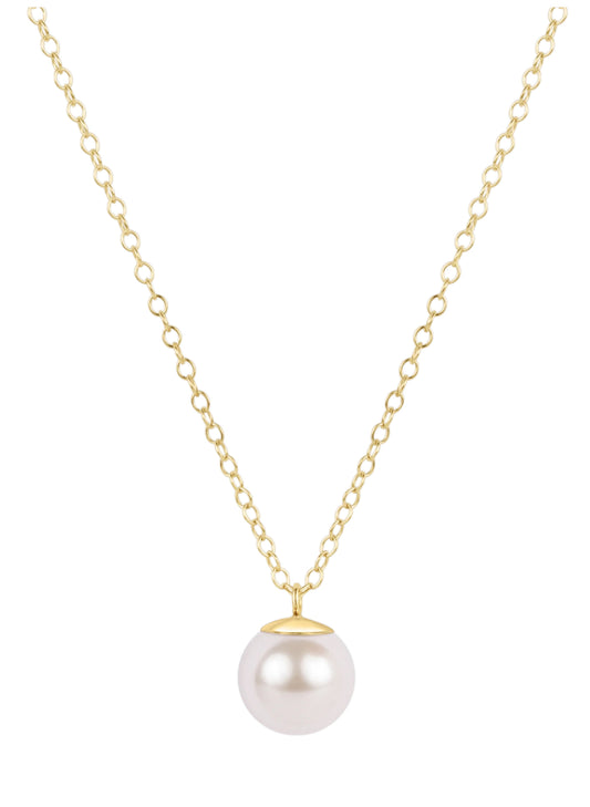 enewton design Enewton - 16" Necklace Gold - Classic Pearl 10MM Charm available at The Good Life Boutique