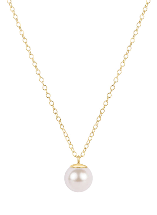 enewton design Enewton - 16" Necklace Gold - Classic Pearl 8MM Charm available at The Good Life Boutique