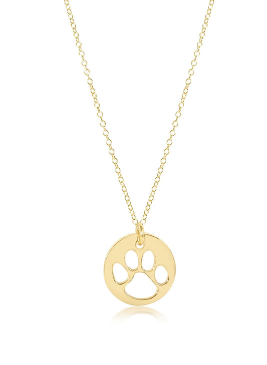 enewton design Enewton - 16" Necklace Gold - Paw Print Gold Disc available at The Good Life Boutique