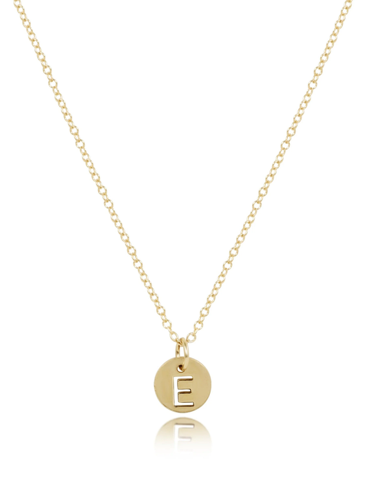 enewton design Enewton - 16" Necklace Gold - Respect Small Gold Disc - E available at The Good Life Boutique