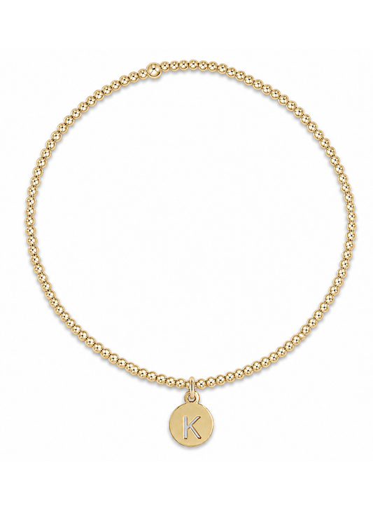 enewton design Enewton - Classic Gold 2mm Bead Bracelet - Respect Small Gold Disc - K available at The Good Life Boutique