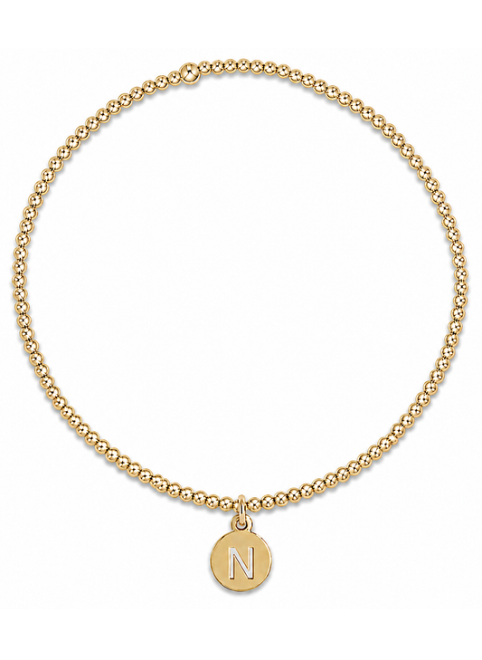 enewton design Enewton - Classic Gold 2mm Bead Bracelet - Respect Small Gold Disc - N available at The Good Life Boutique