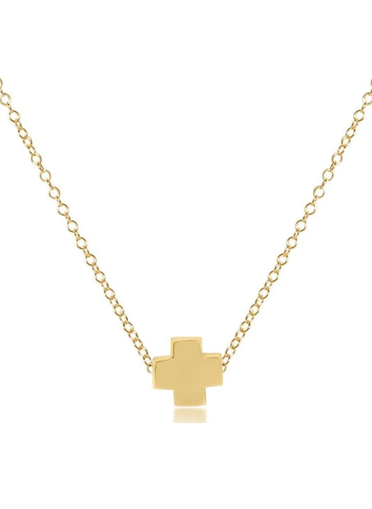 enewton design Enewton - 16" Necklace Gold - Signature Cross Gold available at The Good Life Boutique