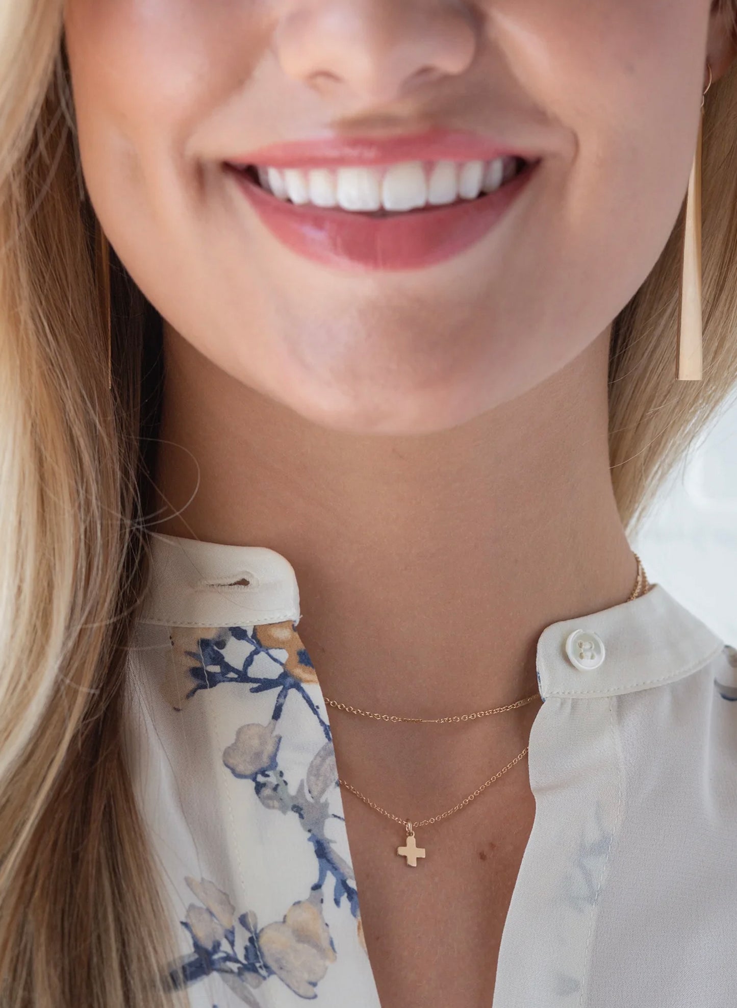 enewton design Enewton - 16" Necklace Gold - Signature Cross Gold Charm available at The Good Life Boutique