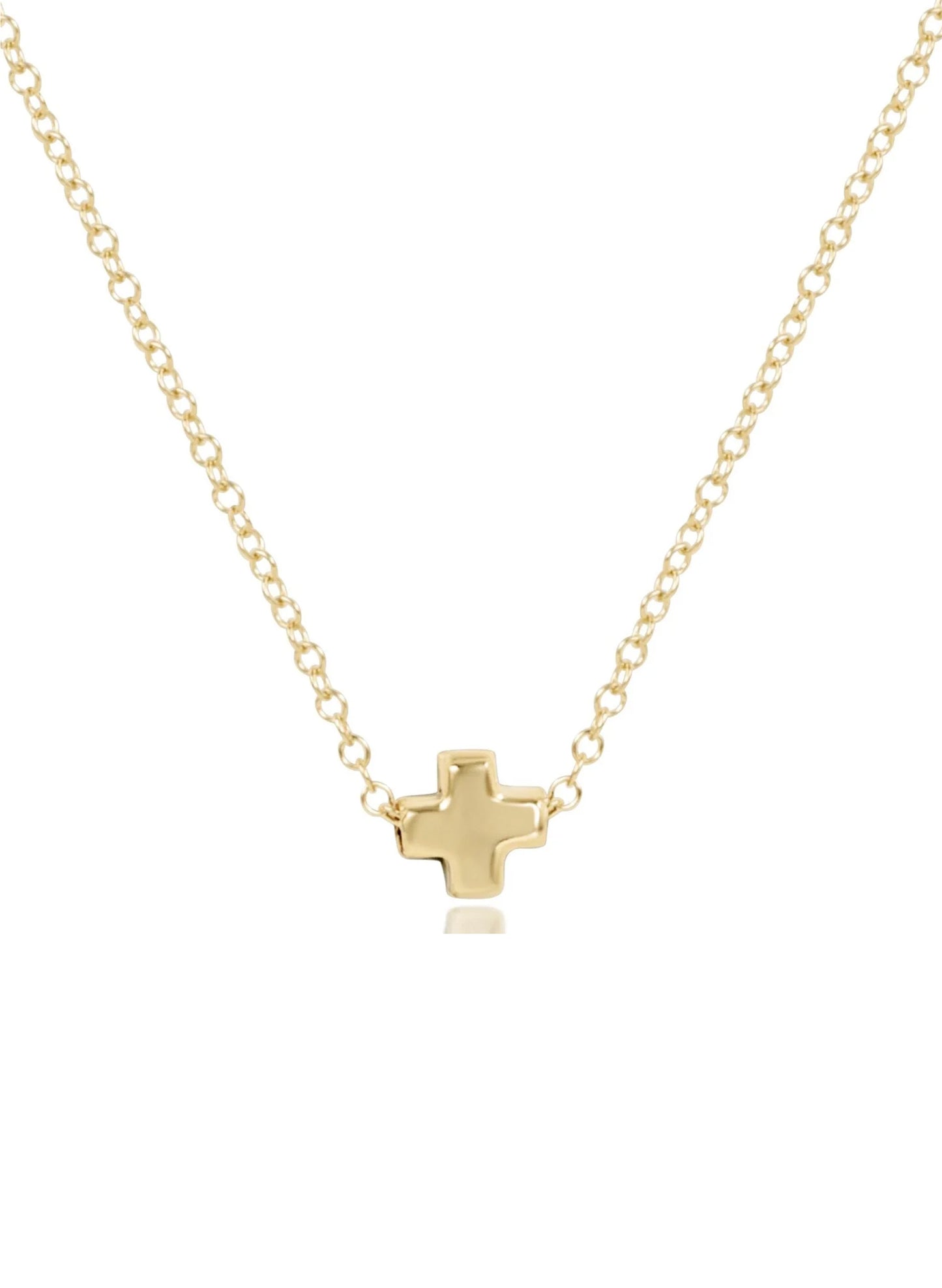 enewton design Enewton - 16" Necklace Gold - Signature Cross Small Gold available at The Good Life Boutique