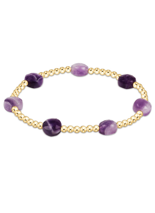 Enewton - Admire Gold 3mm Bead Bracelet - Amethyst